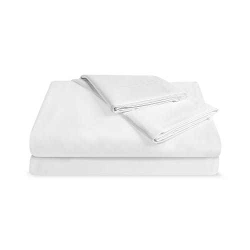 Grand Royal T250 Blend Plain Matt Weave, Full XL/Dbl XL Ex Deep Pocket Fitted Sheet, 54x80x14, White